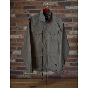 Oakley Collection Lightweight Utility Field Jacket Hide A Hood Green Mens Sz L